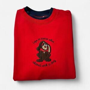 Vintage dog graphic crewneck sweatshirt